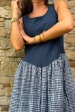 Arbi Gingham Magic Sundress Navy